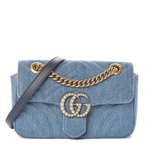 gucci handbag small|Gucci mini denim bag.